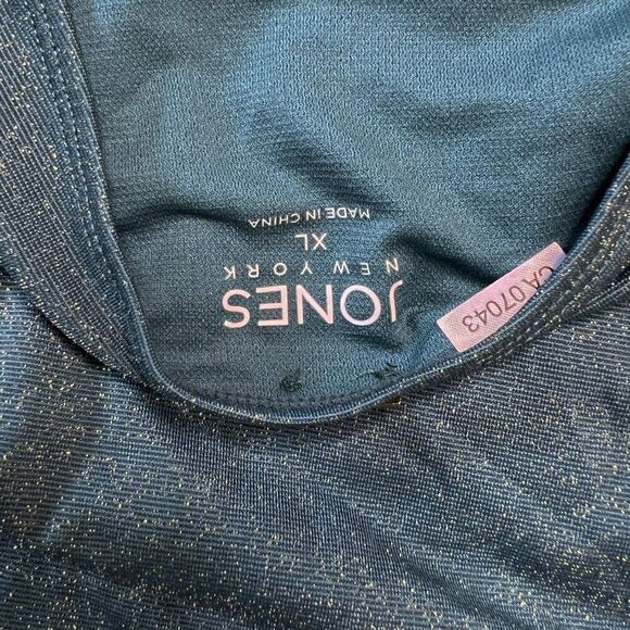 NEW JNY Jones New York Metallic Shimmer One-Piece Swimsuit Bodysuit - Picture 7 of 9